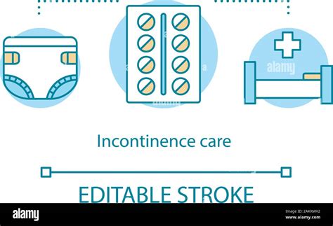 Incontinence Care Concept Icon Healthcare Idea Thin Line Illustration