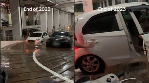 Viral Video Mobil Tergenang Banjir Di Basement Apartemen Bpbd