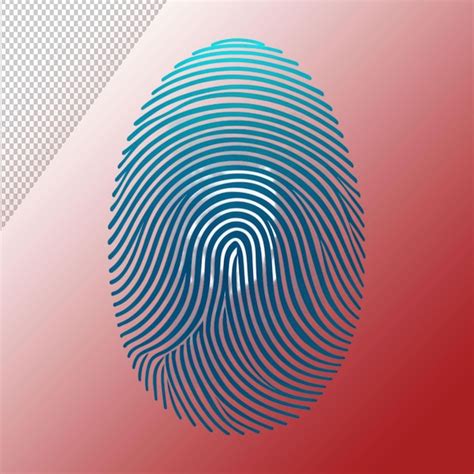 Premium Psd Fingerprint Logo On Transparent Background