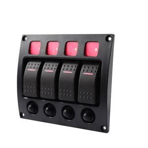 6 Gang Rocker Switch Panel With Overload Protector Buy 6 Gang Rocker