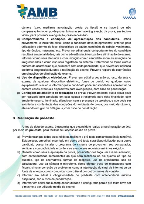 Resolução AMB 001 2021 Orientações para Realização de Provas Online AMB