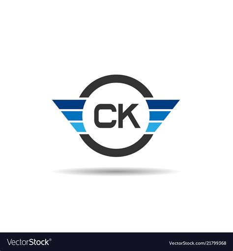 Initial Letter Ck Logo Template Design Royalty Free Vector