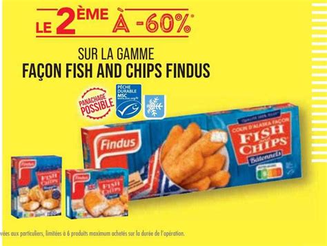 Promo La Gamme Façon Fish And Chips Findus chez Match iCatalogue fr