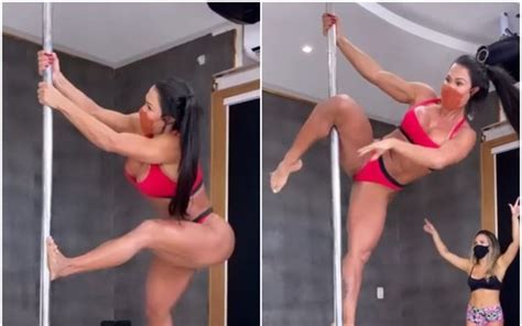 Gracyanne Barbosa Arrasa Em Aula De Pole Dance E Impressiona Seguidores