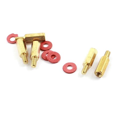 STORE99 M3 12 6mm Brass Standoff Hexagonal Spacer 5 Pcs For PC PCB