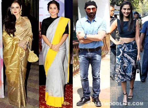 Rekha Vidya Balan Sunny Deol And Sonam Kapoor Among The Early Voters