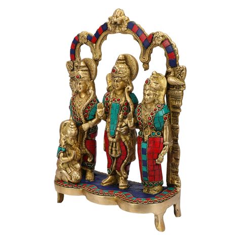 Buy ARTVARKO Brass Metal Lord Ram Darbar Murti Rama Sita Laxman Hanuman