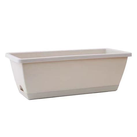 Bolincty 17/19 Inches Rectangle Windowsill Planters with Drainage Tray