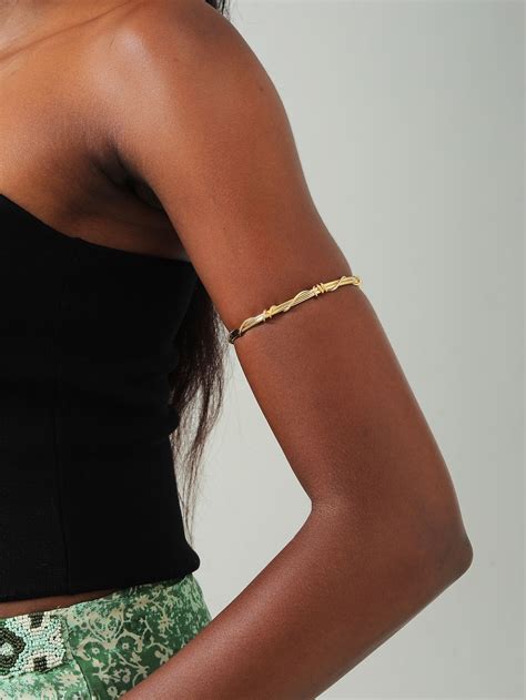 Upper Arm Cuff Upper Arm Bracelet Gold Arm Cuff Gold Armlet Gold Arm Band Gold Arm Bracelet Open