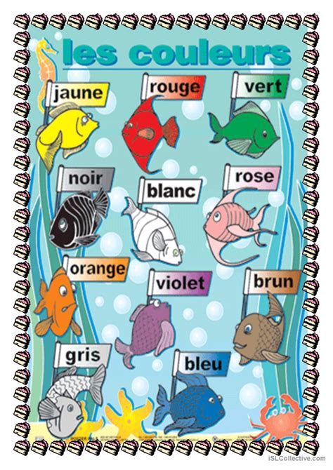 Les Couleurs Fran Ais Fle Fiches Pedagogiques Pdf Doc