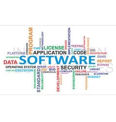 Word Cloud Software Development Royalty Free Vector Image