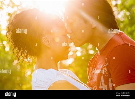 Couple Eye Contact Loving Nose To Nose Hi Res Stock Photography And