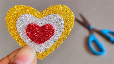 Diy Valentine Gift Craft Glitter Sheet Craft Foamiran D Heart Art