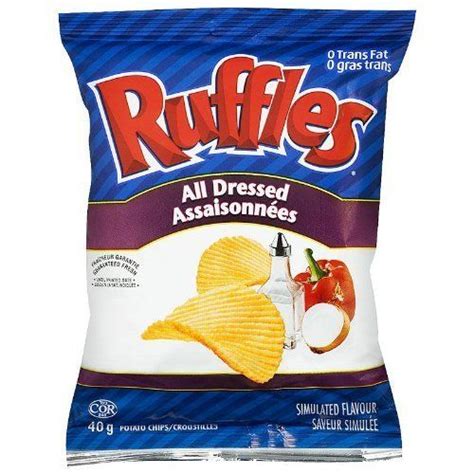 Lay S Ruffles Potato Chips All Dressed 40 Grams 1 4 Ounces Chips