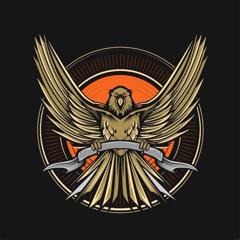 Premium Vector | Eagle vector emblem illustration