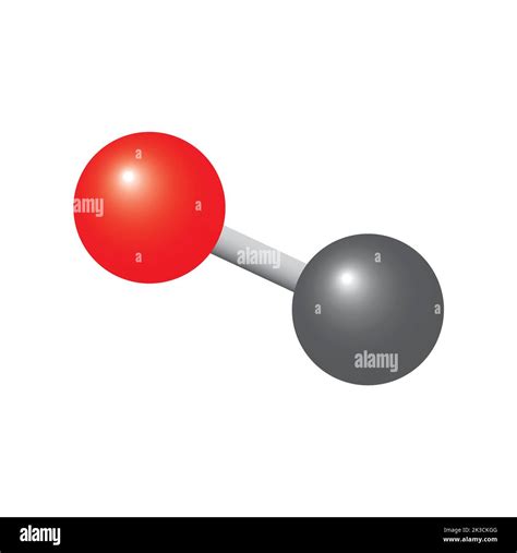 Modelo molecular de la molécula de monóxido de carbono CO