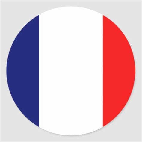 French Flag Classic Round Sticker | Zazzle.com in 2021 | French flag, Round stickers, France flag