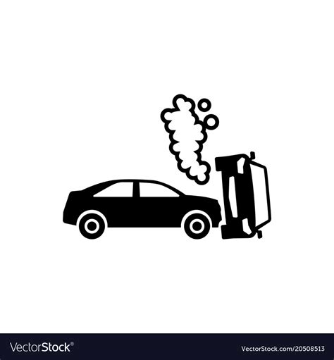 Car Crash Flat Icon Royalty Free Vector Image VectorStock