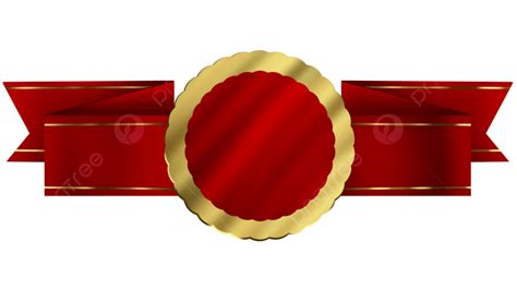 Gold Ribbon 3d Images Hd Red Ribbon With 3d Gold Circle Ribbon Faixa