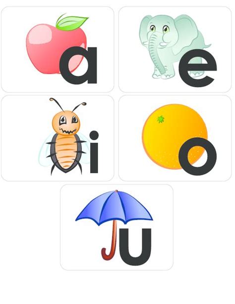 Vowels Flashcard Set AEIOU - KidsPressMagazine.com | Printable flash ...