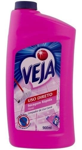 Kit 4 Limpador Uso Direto Floral Veja 900ml Para Limpeza Frete grátis