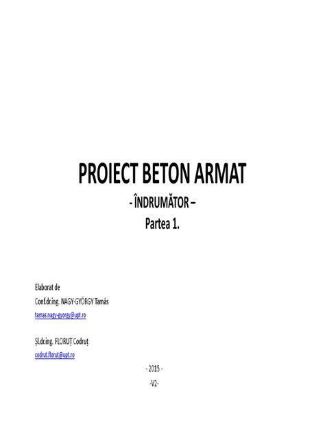 PDF Beton Armat Indrumator Proiect DOKUMEN TIPS