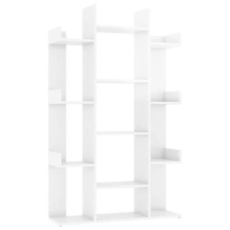 Bibliothèque Blanc brillant 86x25 5x140 cm Aggloméré 808906 Cdiscount