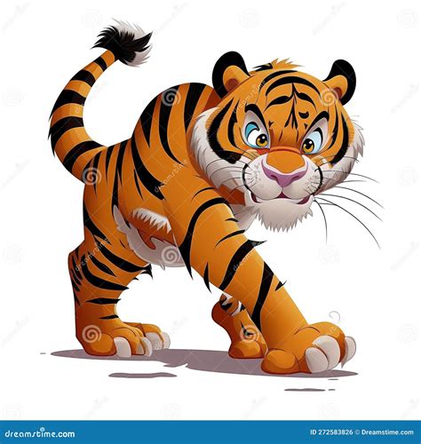 Funny Tiger Cartoon Generative AI Stock Illustration Illustration Of