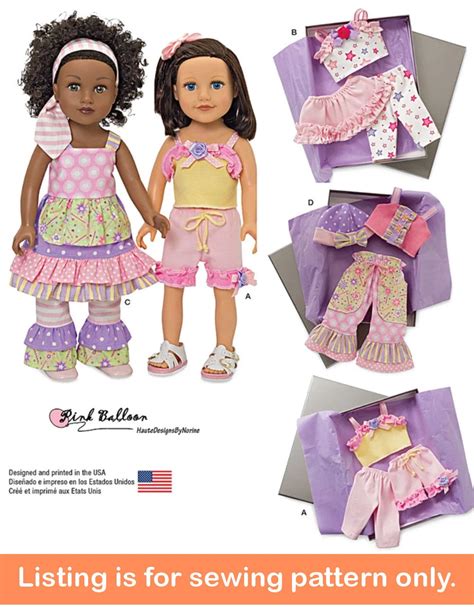 Doll Clothes Sewing Pattern Make Clothing For 18 Inch Etsy