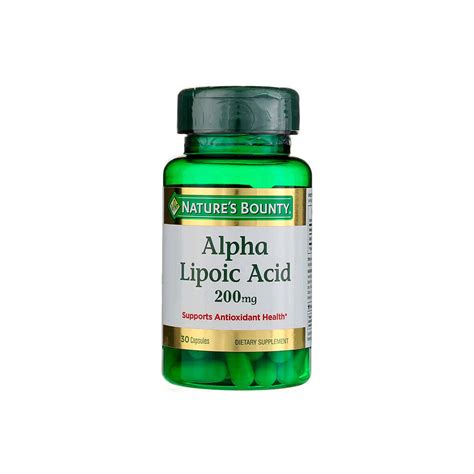 Natures Bounty Alpha Lipoic Acid 200mg 30 Unidades Wellness