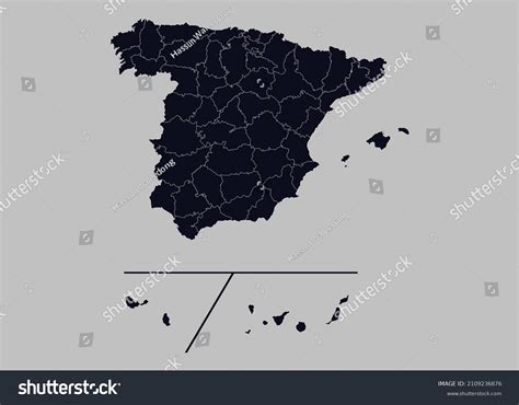 Spain Provinces Map Vector Isolated On Stock Vector (Royalty Free ...