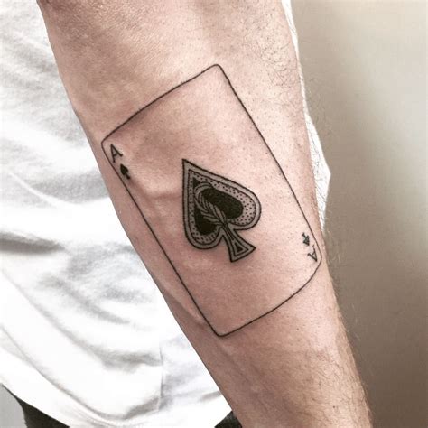 Ace Of Spades Tattoo On The Right Forearm Card Tattoo Designs Ace Of