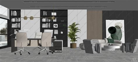 5640 Free Sketchup Office Room Interior Model Download