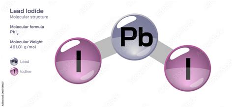 Lead iodide molecular structure formula. Periodic table structural molecular formula Vector ...