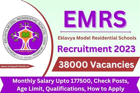 EMRS Recruitment 2023 Monthly Salary Upto 177500 38000 Vacancies