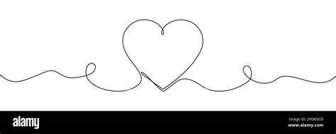 Heart Continuous One Line Art Drawing Stock Vector Image And Art Alamy