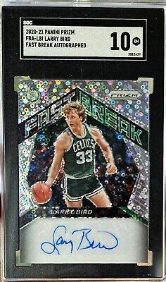 2020 21 Panini Fast Break Prizm Larry Bird HOF Signed AUTO Boston