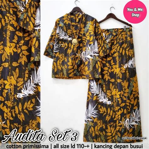 Jual SETELAN ROK BLUS BATIK FLOWER DEANDRA SET Shopee Indonesia