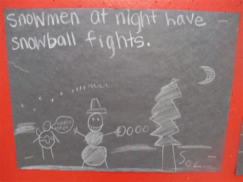 The Passionate Educator: a blog by Mrs. Obach: Snowmen at Night Art