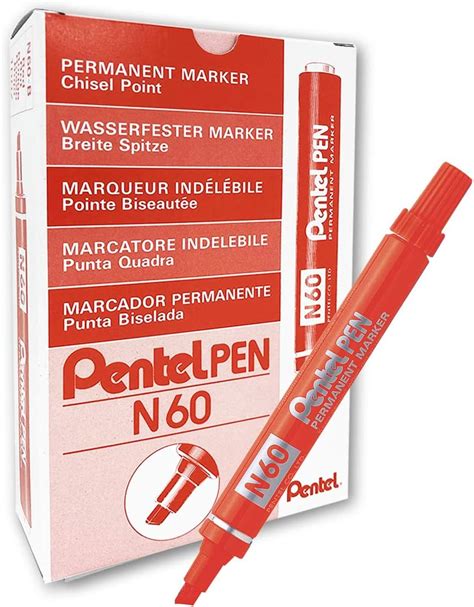 Pentel Pen N Lot De Marqueurs Permanents Pointe Conique Moyenne