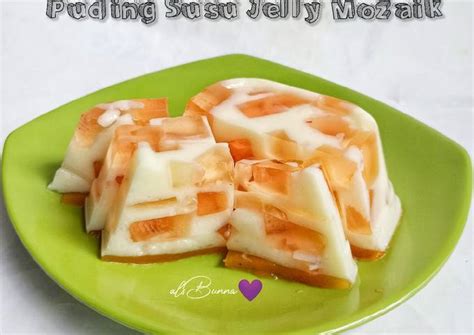 Resep Puding Susu Jelly Mozaik Oleh Bunna Cookpad