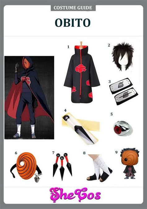 Naruto Akatsuki Tobi Uchiha Obito Robe Cloak Coat Mask Costume S