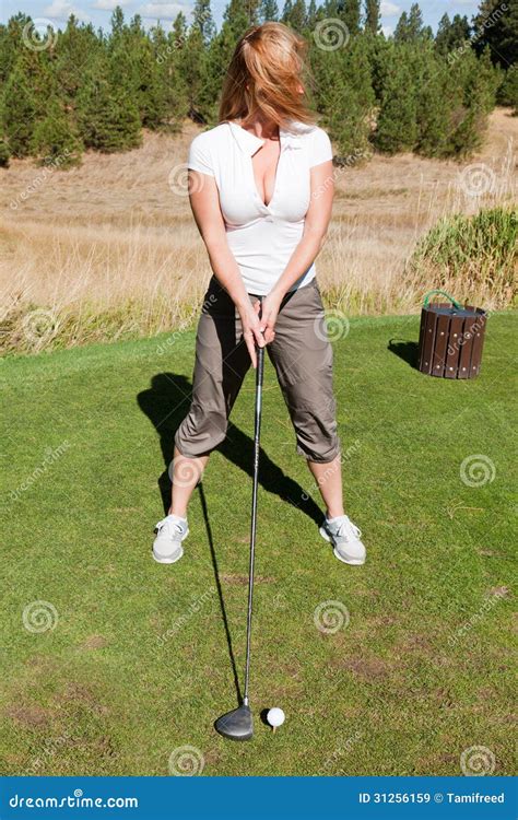 Tee Off With Cleavage Stock Image Image Of Game Humor 31256159