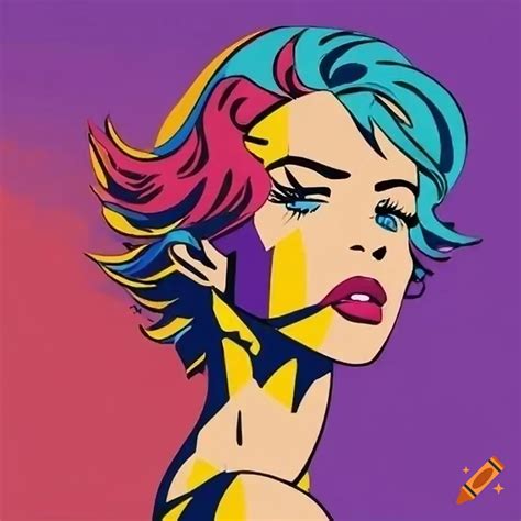 Vibrant Pop Art Collage With Bold Colors And Comic Book Aesthetic On