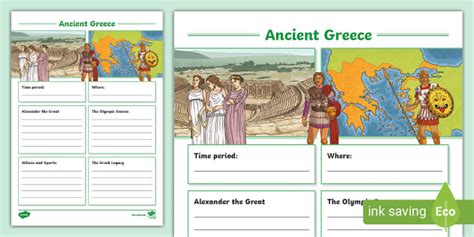 Ancient Greece Fact File Template Creat De Profesori