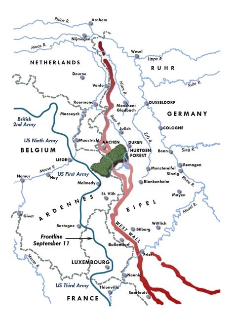 Hurtgen Forest Germany Map - Detailed Map