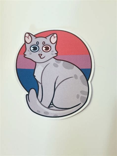 Cute LGBTQ Queer Cat Sticker L Pride Cat Sticker L Gay Etsy