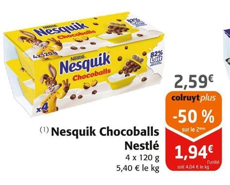 Promo Nestlé Nesquik Chocoballs chez Colruyt