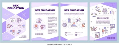 Sex Education Awareness Purple Brochure Template Stock Vector Royalty Free 2163518675