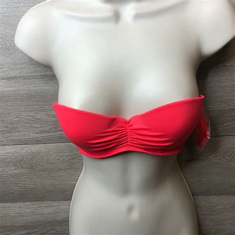 Victorias Secret Womens Size 32c Orange The Flirt Bandeau Bikini Top